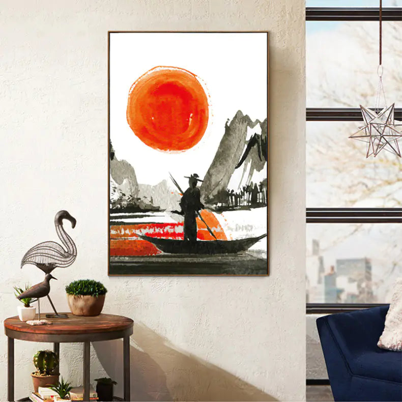 Japanese Style Architectural Landscape Wall Art Decor