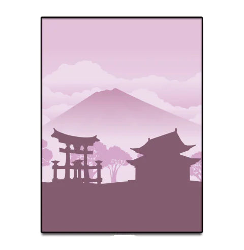 Japanese Style Architectural Landscape Wall Art Decor