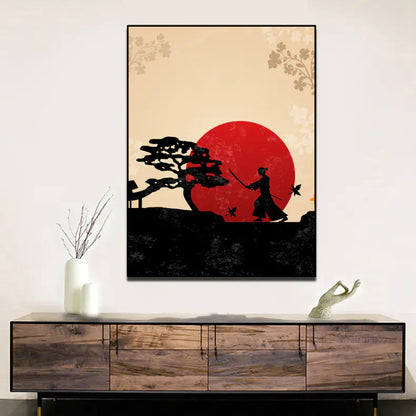 Japanese Style Architectural Landscape Wall Art Decor